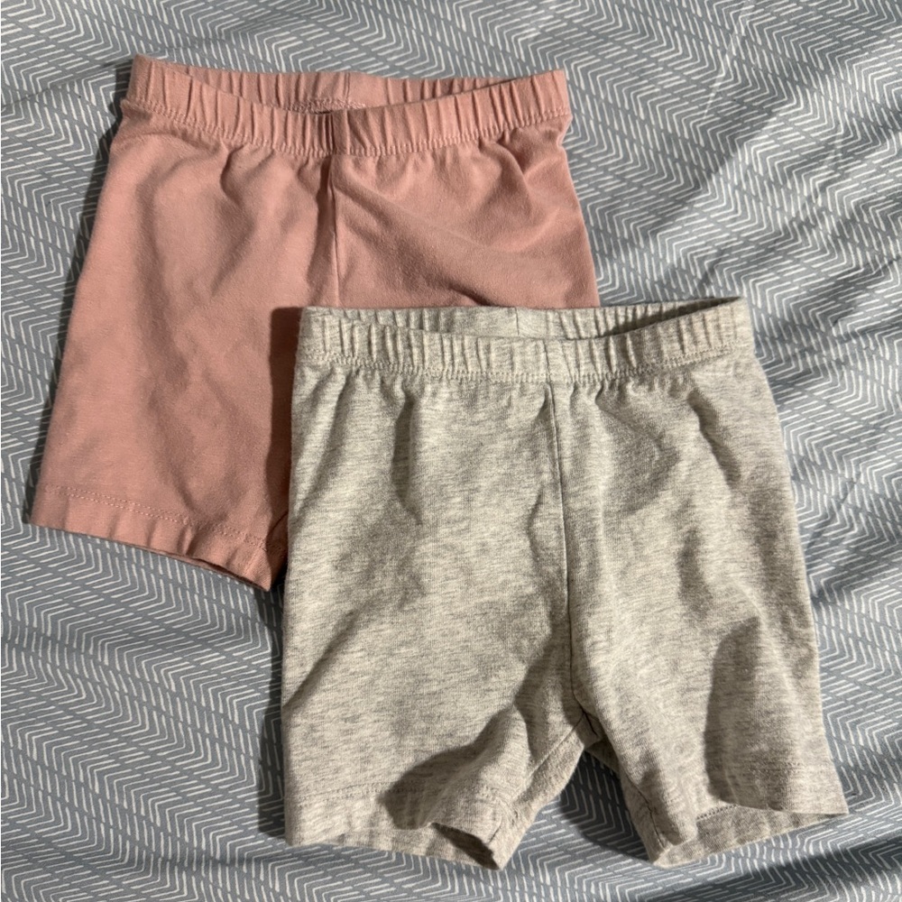 Old Navy Bicycle Fit Pink and Gray Shorts
